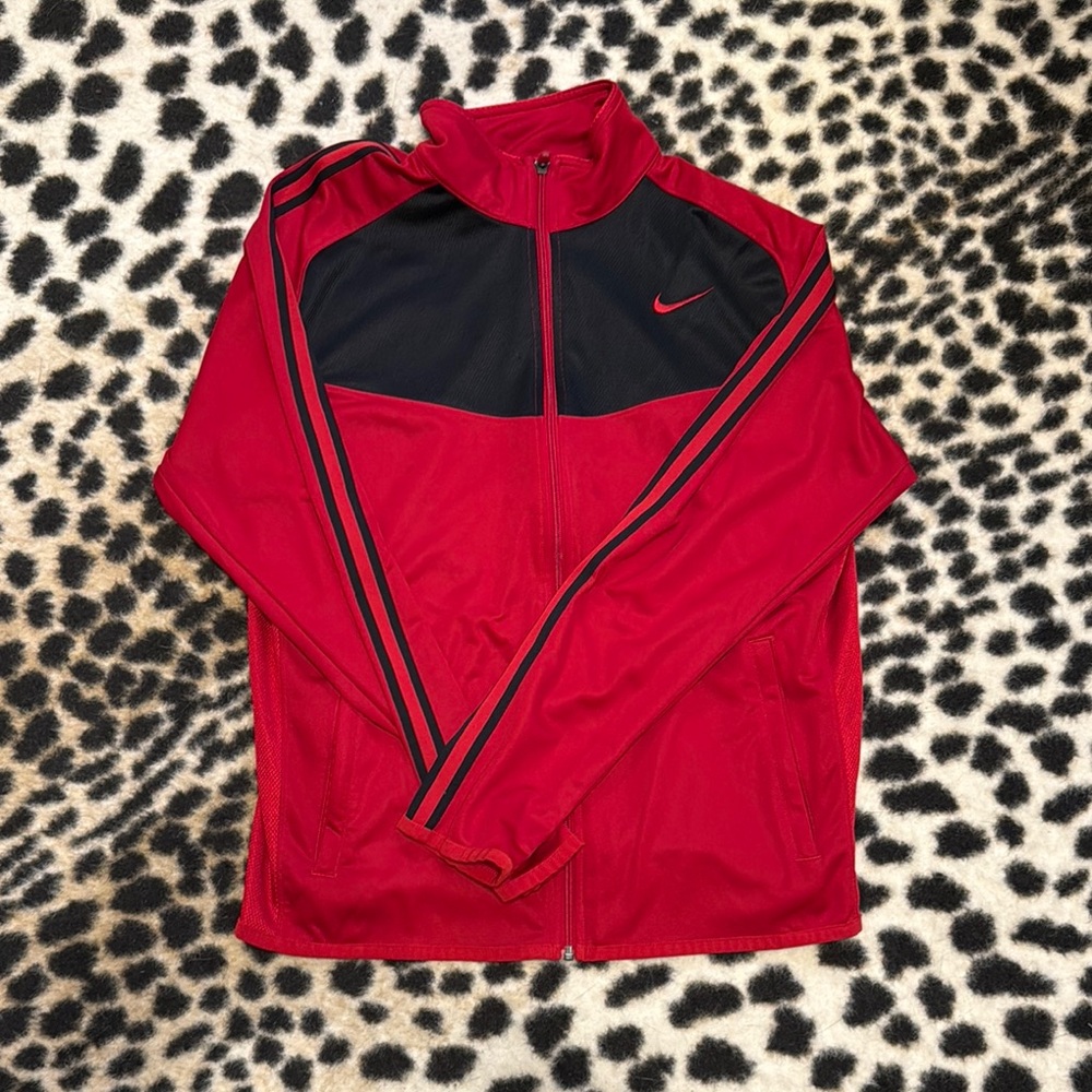 Nike Red and Black Track Jacket